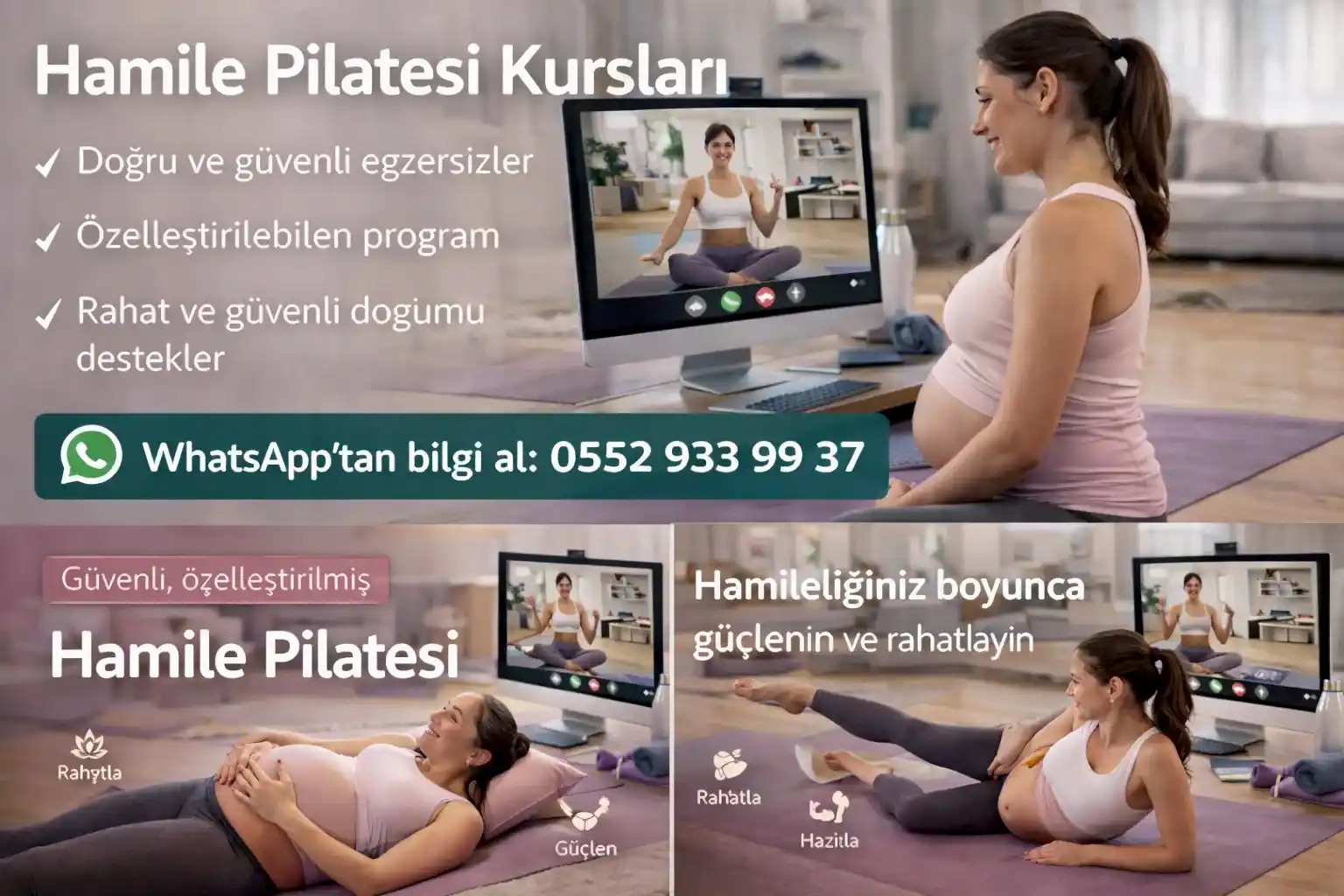 Begum Celik ile hamile pilatesi online canli ders