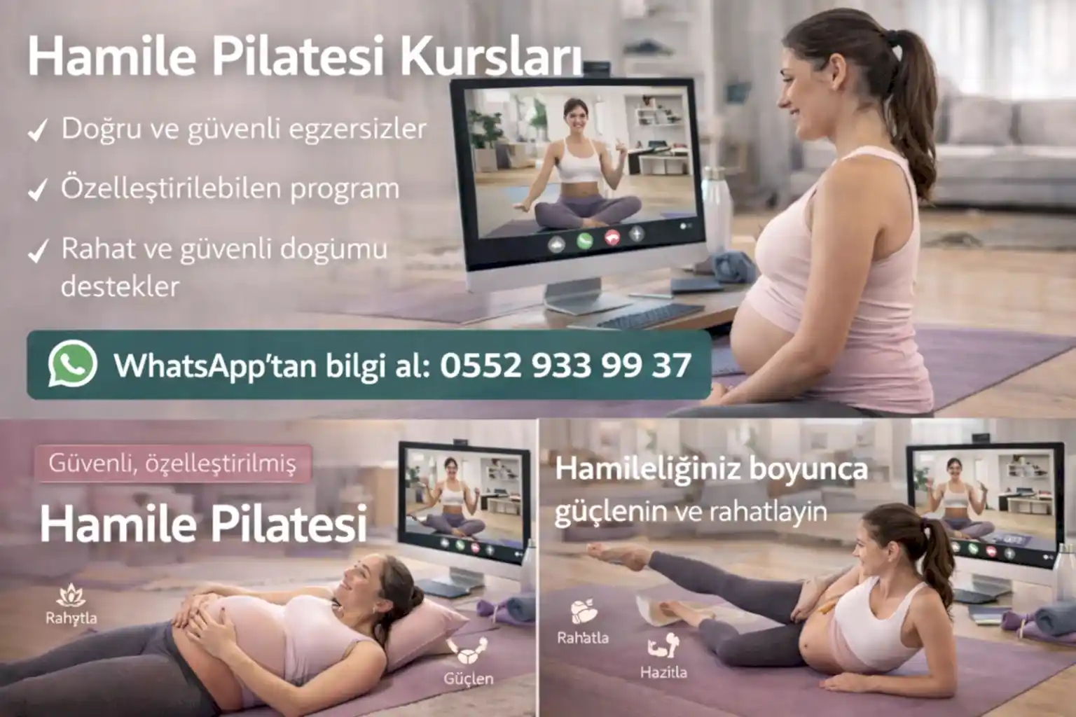 Hamilelikte guvenli pilates ve rahatlama