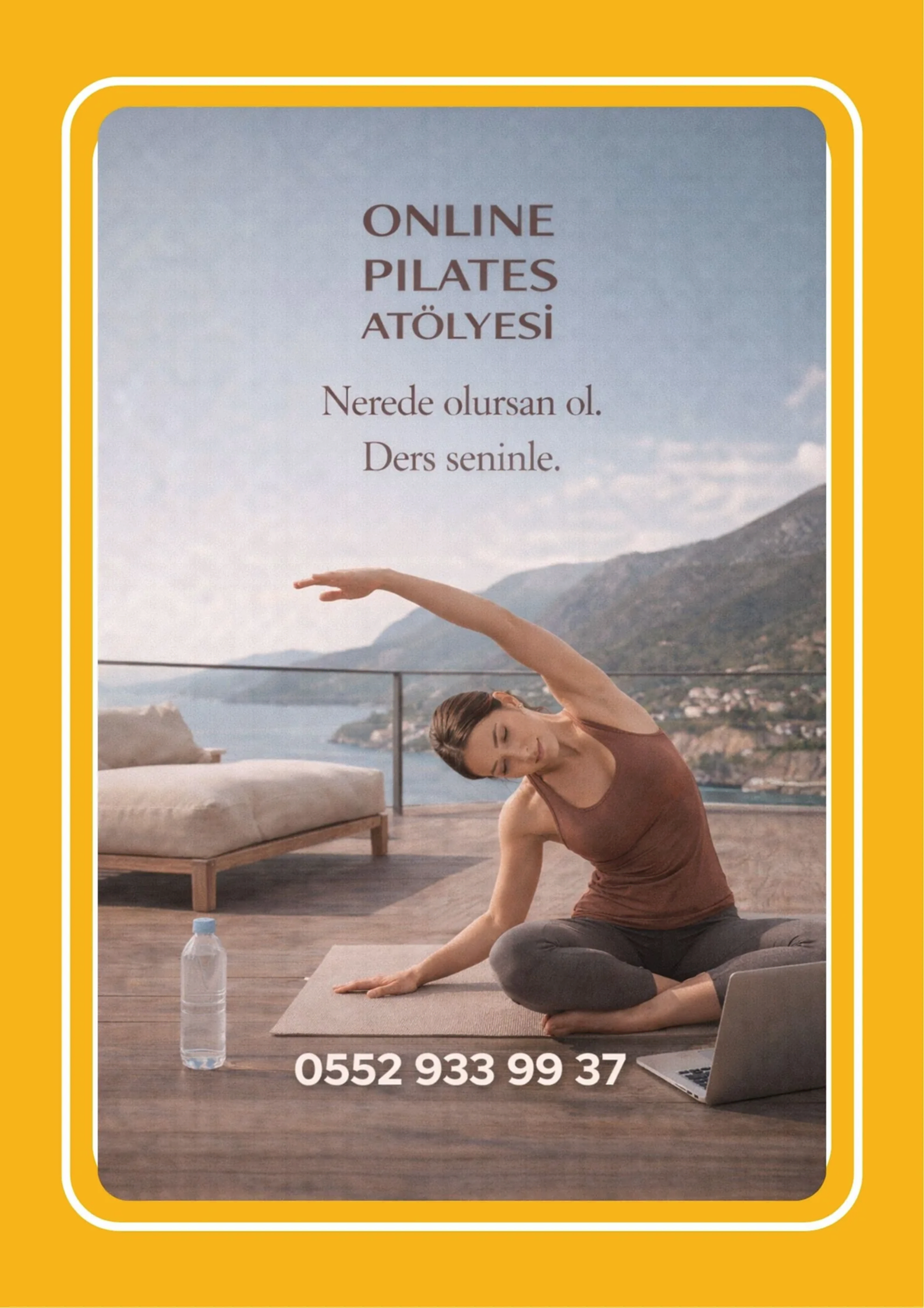 Zoom uzerinden yapilan Online Pilates Atolyesi grup dersi